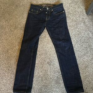 Simple and raw selvedge denim